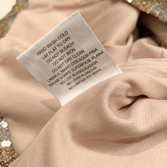 As U‎ Wish Gold Silver Metallic Sequin Mini Dress - Picture 12 of 13